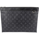 Louis Vuitton Monogram Eclipse Discovery Pochette Laptop Clutch - vintageandkickz