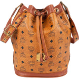 MCM Monogram Visetos Drawstring Bucket Crossbody Bag