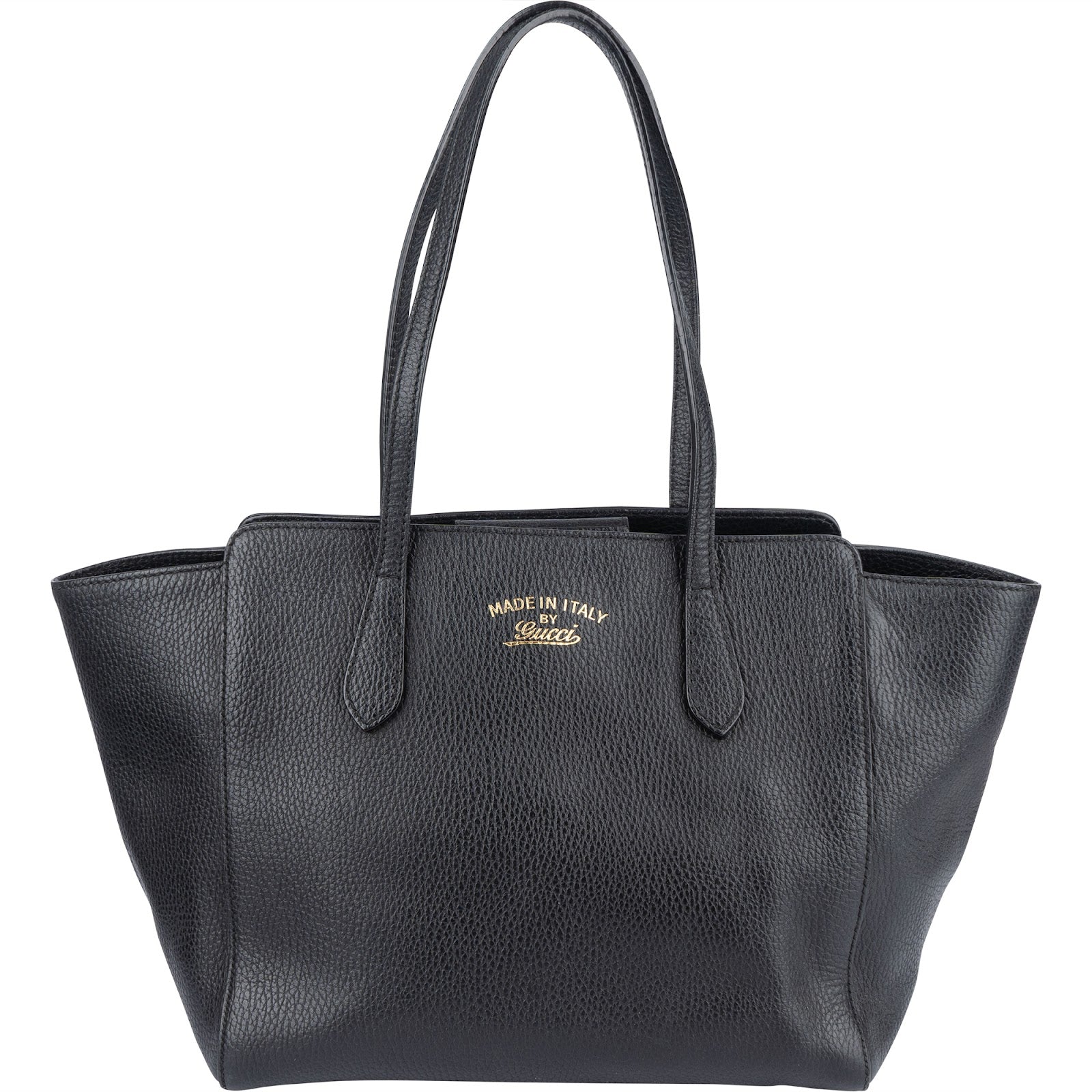 [🔄️B23 / F20] Gucci Grained Leather Swing Tote Crossbody Bag - vintageandkickz