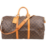 Louis Vuitton Monogram Canvas Keepall 50 Bandoulière Travel Bag