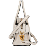 Miu Miu White Madras Leather Bow Handbag