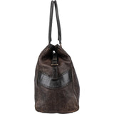 Fendi Croc-Embossed Leather Tote Shoulder Bag
