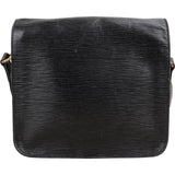 Louis Vuitton Noir Epi Leather Cartouchiere MM Shoulder Bag