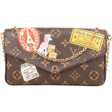 Louis Vuitton Monogram Canvas Limited Illustre World Tour Pochette Felicie Crossbody Bag