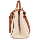 Coach Beige Canvas Embroidered Horse Carriage Reese Tote 28 Handbag