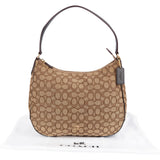 Coach Monogram Signature Canvas Hobo Shoulder Bag