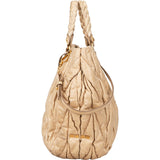Miu Miu Matelassé Nappa Leather Hobo Shopping Handbag