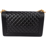 Chanel Quilted Lambskin Single Flap Boy Crossbody Bag