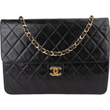 Chanel Quilted Lambskin CC Single Flap Shoulder Bag
