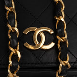 Chanel Quilted Lambskin Medium 24K Gold Single Flap Shoulder Bag