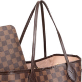 Louis Vuitton Monogram Damier Ebene Neverfull MM Shoulder Bag