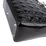 Christian Dior Quilted Patent Leather Lady Dior Handbag - vintageandkickz