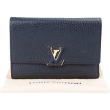 Louis Vuitton Blue Taurillon Leather Capucines Compact Wallet