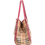 Burberry Haymarket Check Hobo Shoulder Bag