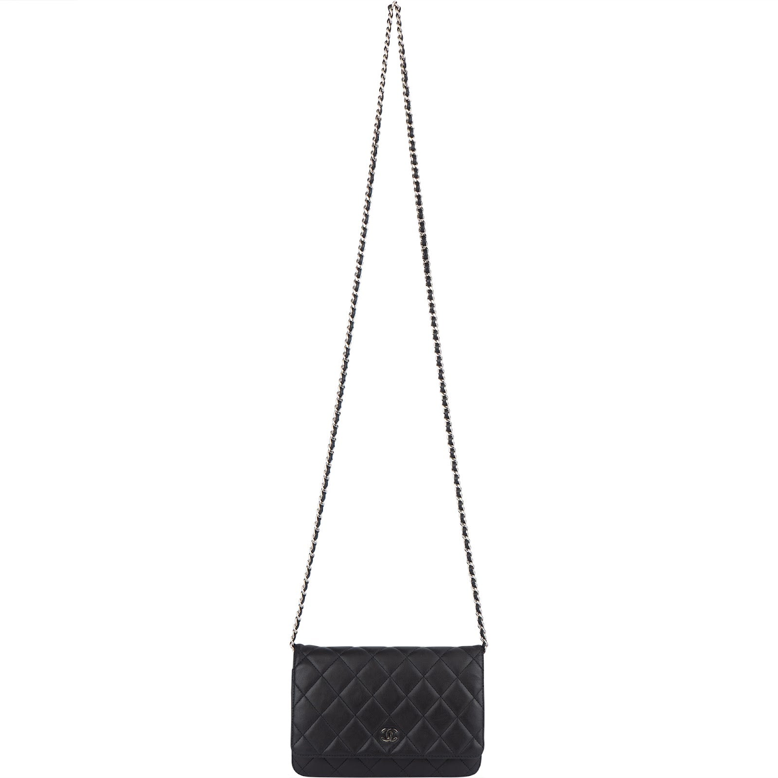 Chanel Quilted Lambskin Wallet On Chain Crossbody Bag - vintageandkickz