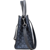 Coach Monogram Signature Chambray Field Tote 30 Stripe Handbag
