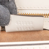 Gucci White Leather Sylvie Shoulder Bag
