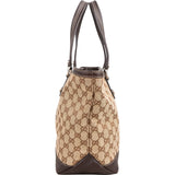 Gucci Monogram GG Canvas Web Detail Tote Shoulder Bag