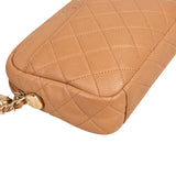 Chanel Quilted Caviar Leather Tassel Camera Crossbody Bag