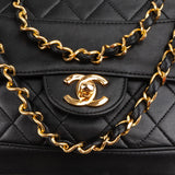 Chanel Quilted Lambskin 24K Gold Single Flap Shoulder Bag