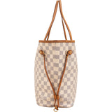 Louis Vuitton Monogram Damier Azur Canvas Neverfull MM Shoulder Bag