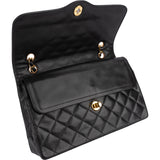 Chanel Quilted Lambskin Bicolor Double Flap Shoulder Bag