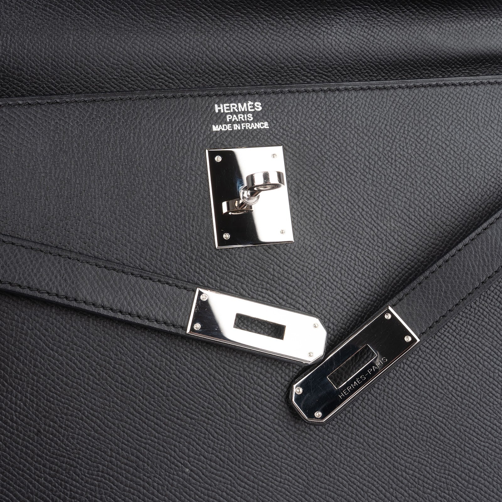 Hermès Noir Epsom Leather Sellier Kelly 35 Handbag - vintageandkickz