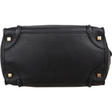 Céline Drummed Calfskin Luggage Handbag