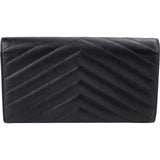 Yves Saint Laurent Grain de Poudre Matelassé Leather Envelope Flap Wallet