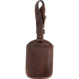 Prada Dark Brown Leather Small Luggage Tag Bag Charm