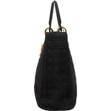 Christian Dior Quilted Nylon Cannage Large Lady Dior Handbag