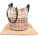 Burberry Nova-Check Monogram Small Bucket Crossbody Bag