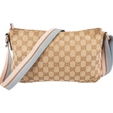 Gucci Monogram GG Canvas Multicolor Stripe Small Messenger Crossbody Bag