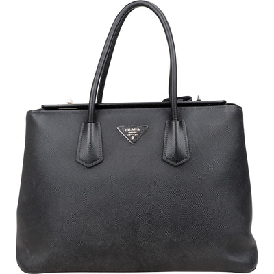 B04 Prada Black Saffiano Leather Lux Galleria Handbag xx - vintageandkickz