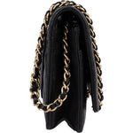 Chanel Quilted Caviar Leather Wallet On Chain Crossbody Bag - vintageandkickz
