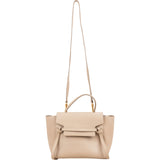 Celine Beige Grained Calfskin Belt Handbag