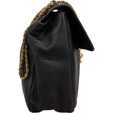 Chloé Black Leather Elsie Turnlock Crossbody Bag