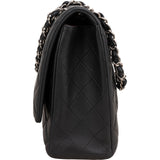 Chanel Quilted Lambskin Palladium Maxi Single Flap Crossbody Bag