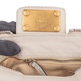 Chloé White Grained Leather Paddington Handbag