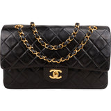 Chanel Quilted Lambskin 24K Gold Medium Double Flap Shoulder Bag