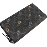 Gucci Monogram GG Supreme Canvas Tigers Print Zip Around Wallet