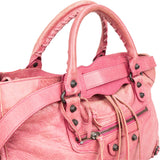 Balenciaga Pink Leather Classic City Handbag