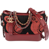 Chanel Owl Motif Wool & Calfskin Gabrielle Bicolor Chain Small Crossbody Bag