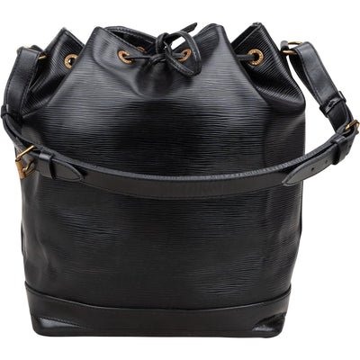 Louis Vuitton Noir Epi Leather Sac Noé Grande Shoulder Bag