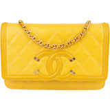 Chanel Caviar Leather CC Wallet On Chain Crossbody Bag