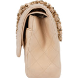 Chanel Quilted Lambskin Jumbo Double Flap Crossbody Bag