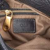 Chloé Black Leather Marcie Saddle Zip Crossbody Bag