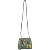 Prada Saffiano Leather Golden Floral Pelletteria Galleria Mini Handbag