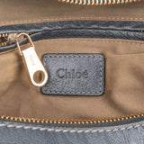 Chloé Noir Grained Calfskin Marcie Handbag