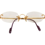 Cartier 18K Gold C Decor Rimless Eyeglasses